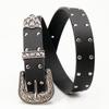 Y2k Retro Leather Belt For Women With Metal Rivets And Punk Style For Casual Wear