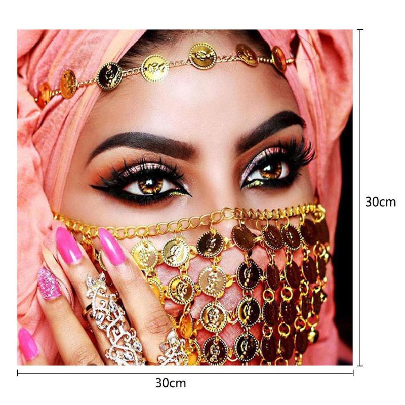 5D DIY Ethnic Beauty Diamond Painting Embroidery Rhinestones Cross Stitch
