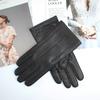 New Women's Deerskin Gloves Hand-sewn To Make Warm Wool Knitted Lining Outdoor Riding and Driving Gloves