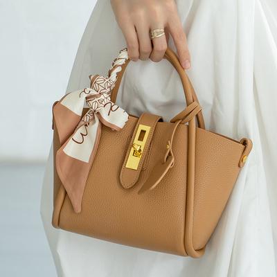 Women's First Layer Cowhide Shoulder Bag New Genuine Leather Women's Bag Tote Bag  High-quality Pastoral Style Handbag