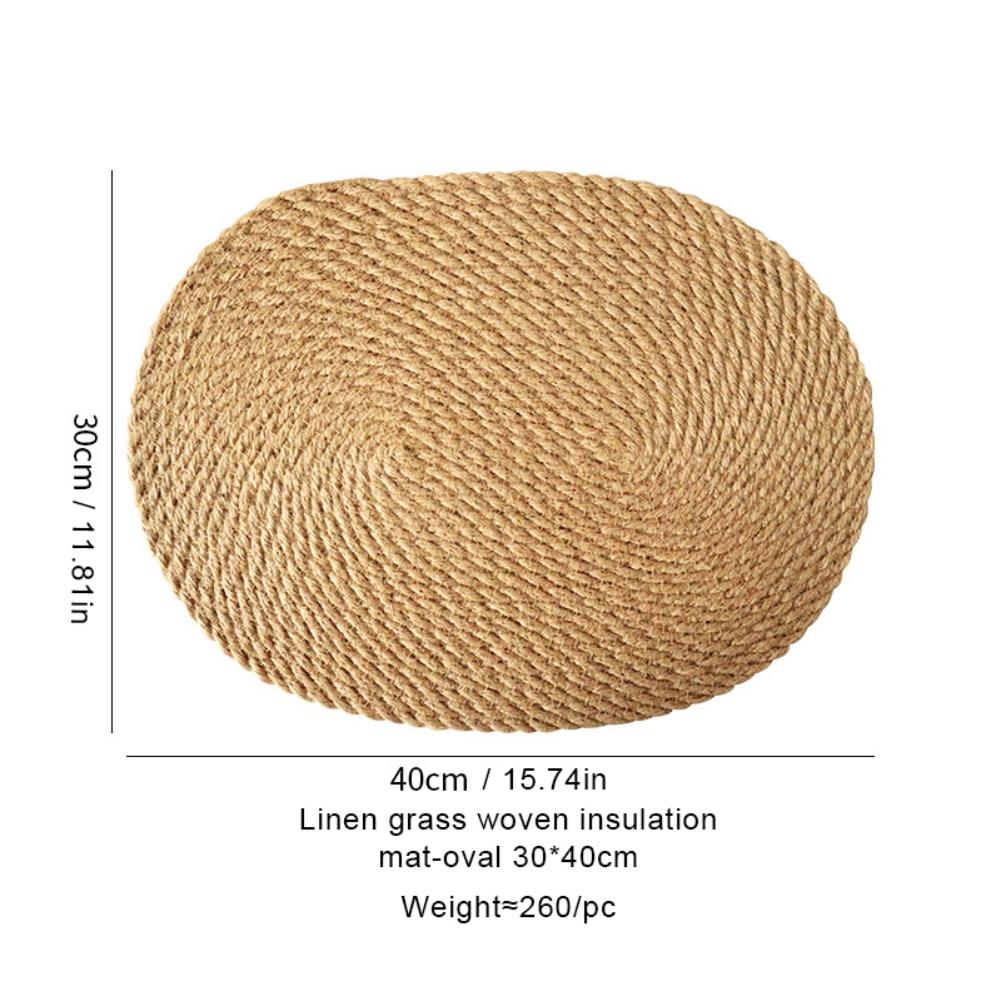 Suporturi de masă din ratan Suport de masă rotund țesut 30cm Suport de masă rezistent la căldură In Suport de masă împletit