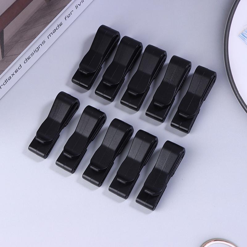 10Pcs/Pack Quick Slip Keeper Buckle End Clip Slider Black For Camping Hiking Backpack Adjusting Strap Webbing 20-51Mm