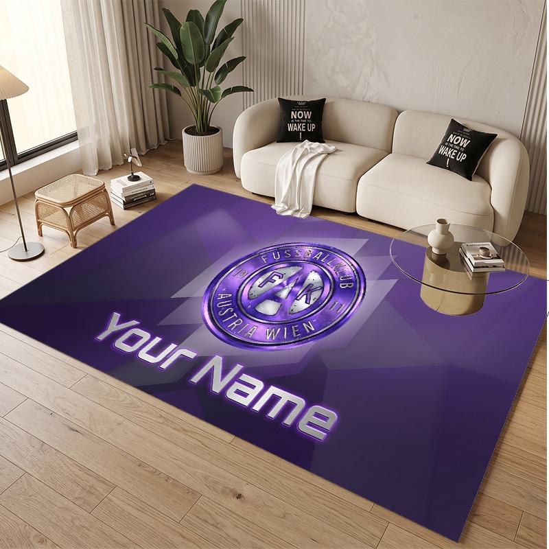 Personalized Crystal Velvet Carpet Austria Wien FC Pattern Non Slip Floor Rug
