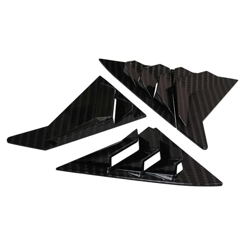 For Hyundai Elantra Avante Sedan 2011-2015 Car Rear Louver Window Side Shutter Cover Trim Sticker Vent Scoop ABS Carbon Fiber