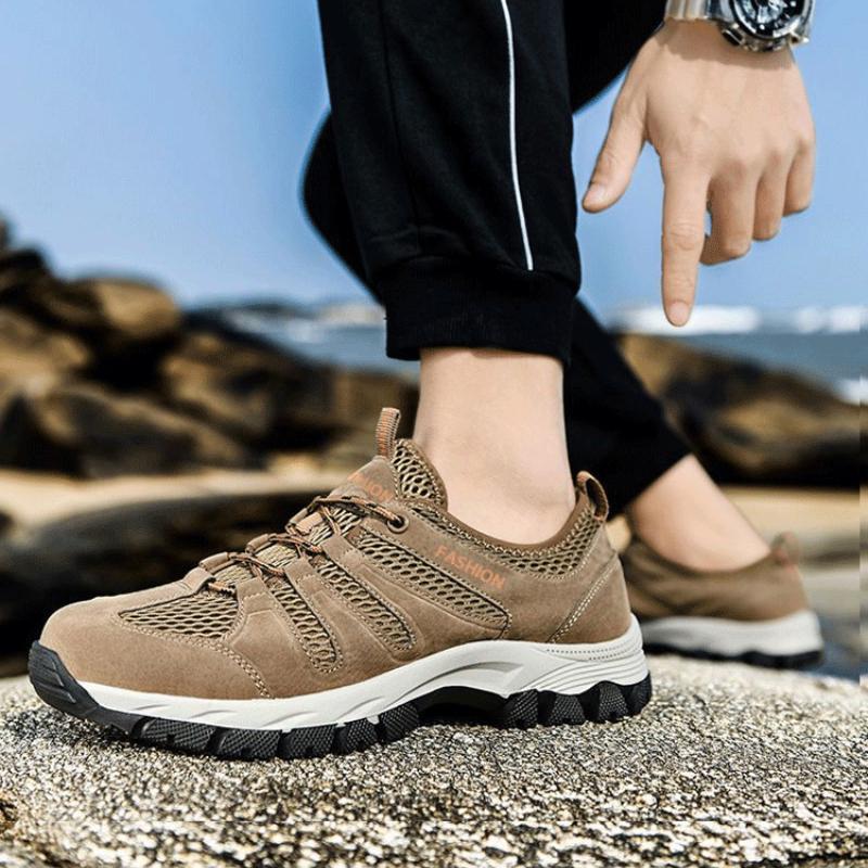 Summer Men's Breathable Mesh Casual Sports Shoes Mesh Shoes Hollow Out Hiking Shoes Student Shoes Wading Shoes Tide Shoes Male