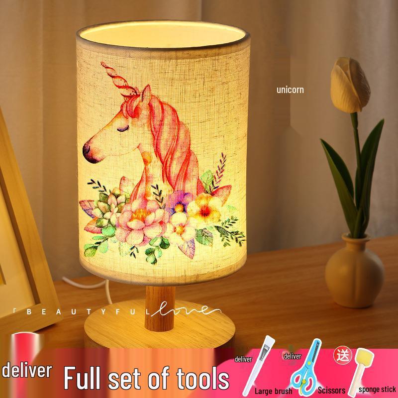 Dried Flower Embossed Table Lamp DIY Kit - Creative Gift for Team Building and National Day Festivities