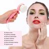 Long Handle Soft Manual Face Cleaning Brush Facial Care Massager Brush Pink