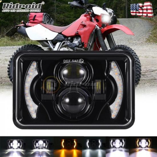 

4x6 LED Headlight Hi/Lo Beam For Honda XR250 XR400 XR650 Suzuki DRZ Motorcycle