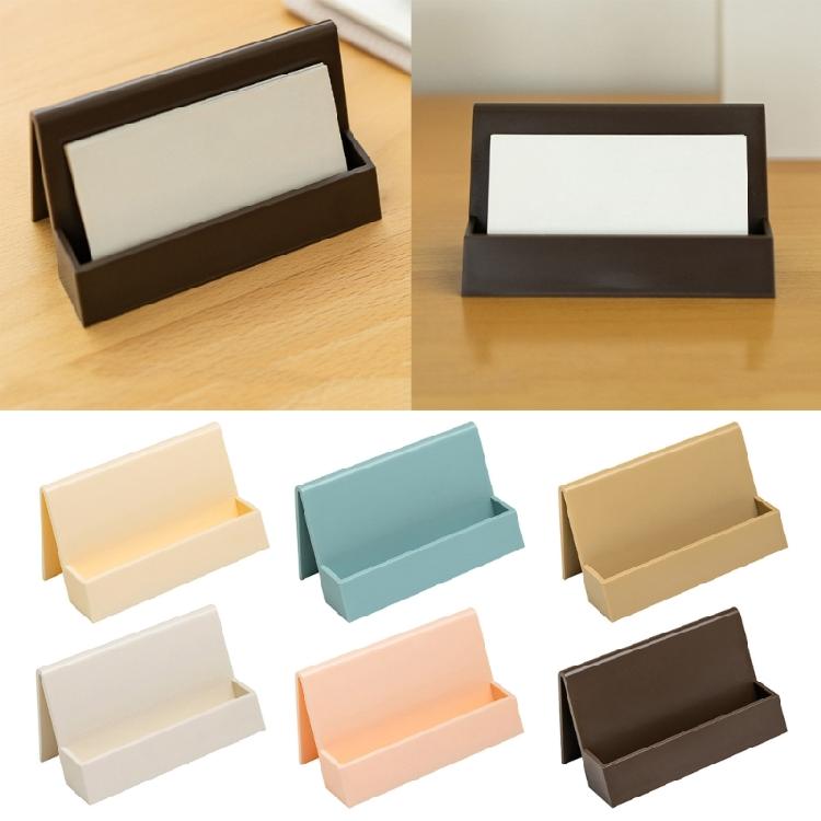 Plastic Name Card Display Holder Large Capacity Office Desk Business Card Stand