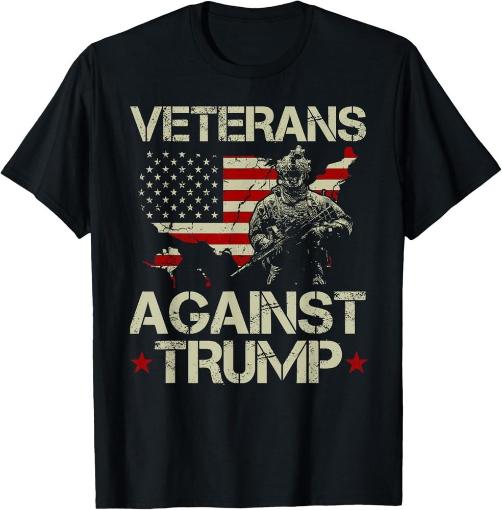 Veterans Against Donald Trump American Flag Gift Unisex T-Shirt Unisex T-Shirt S