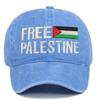Free Palestine Embroidered Baseball Cap, Vintage Washed Dad Hat, Adjustable Political Sun Hat for Men Women