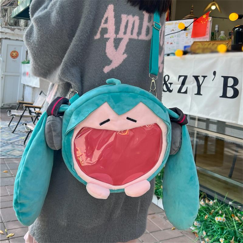 Hatsune Miku Cute Girl Crossbody Cross Transparent Bag Doll Backpack Shoulder Bag