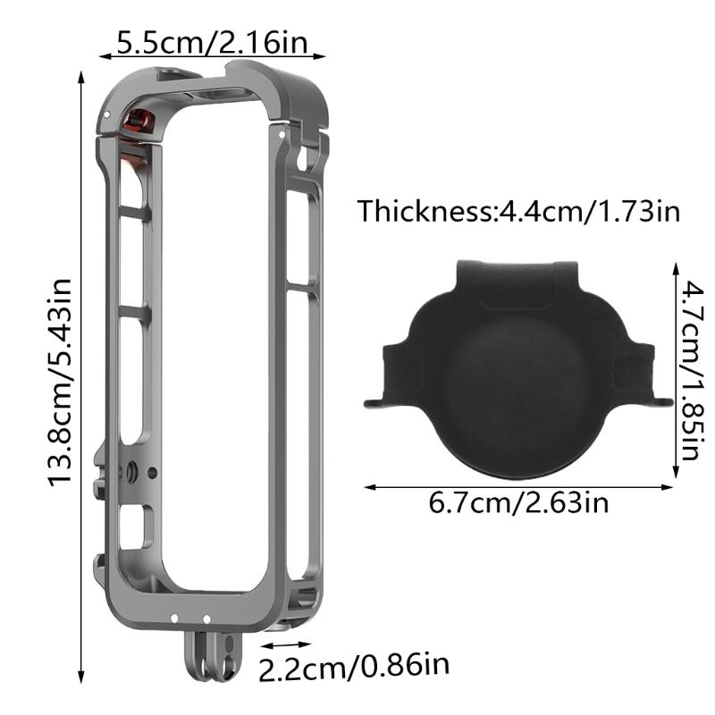 Aluminum Protective Frame Expansion  Cage Metal Lens Protections Camera Full Frame for X4