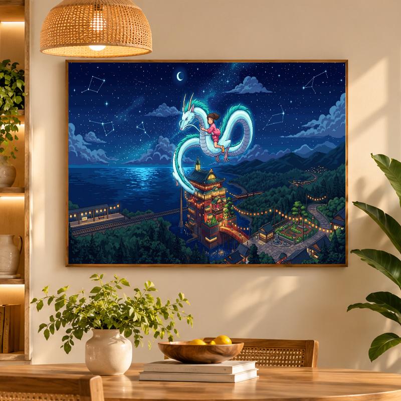5D Diamond Painting Spirited Away DIY Full Drill Diamond Art Kit Home Decoration