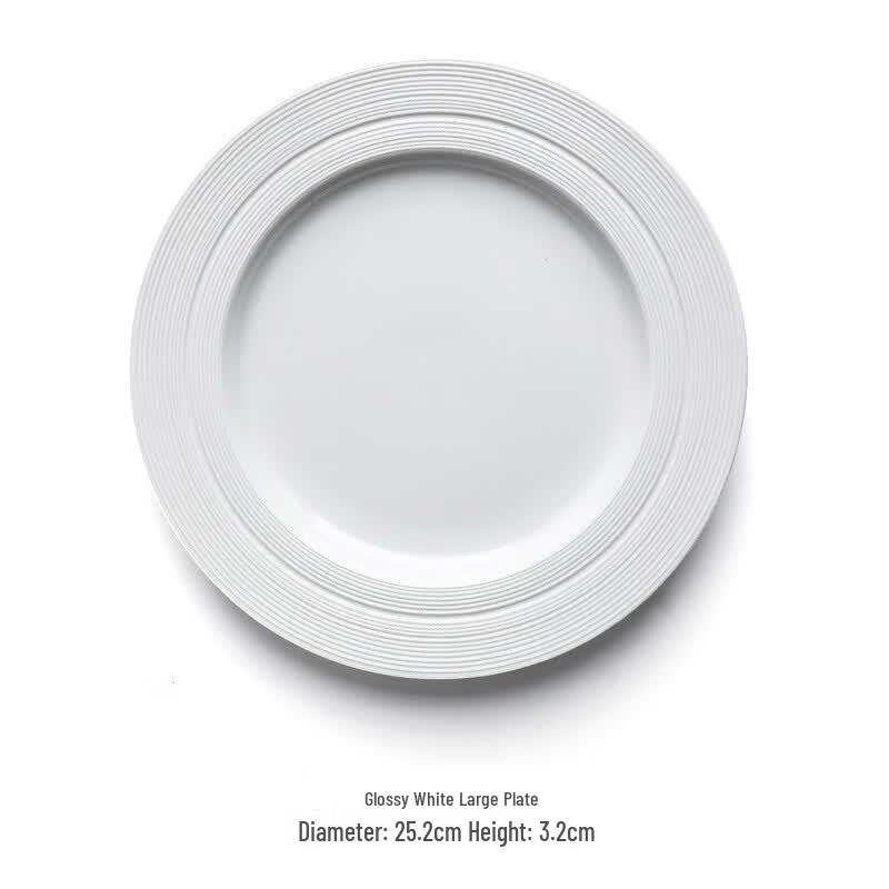Nordic Brushed Stainless Steel Dinner Plate