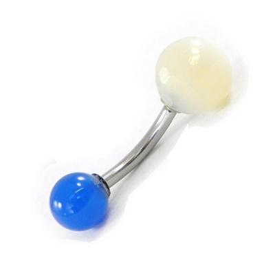 [H9288] - Body Piercing 'Mineralia' blau weiß