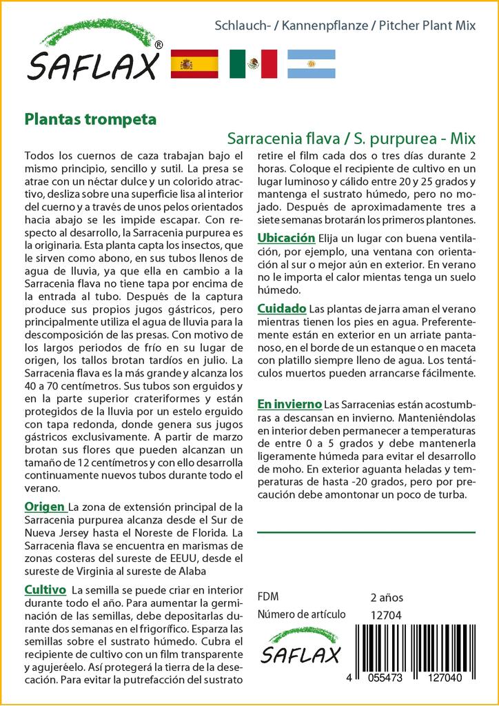 SAFLAX Mix di piante carnivore - 10 semi - Sarracenia Mix
