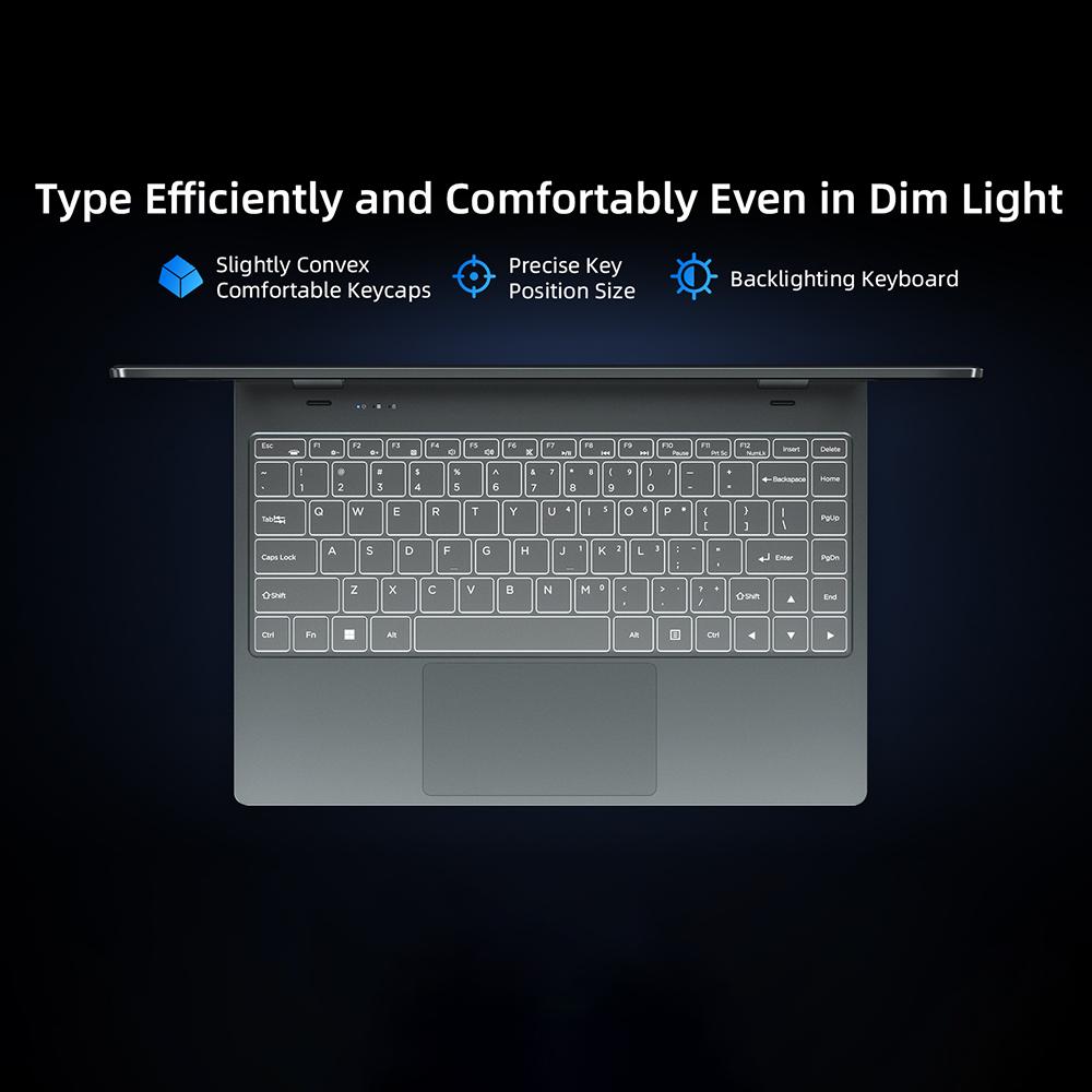 BMAX Y14 Plus Notebook 14 palců Intel N150 Notebook Windows 11 16GB RAM 512GB SSD 1920*1080 IPS notebooky Počítač