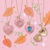 Trendy Pink Peach Necklace: European & American Style, Copper, Fresh & Sweet Design