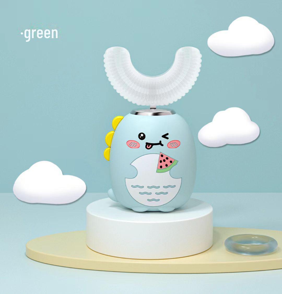 

Перезаряжаемая ультразвуковая U-образная электрическая зубная щетка для детей с мягкой силиконовой щетиной