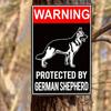 1pc Beware Of Dog Metal Sign This Home Protected By The Good Lord Will Bite Do Not Enter Sign Door, Outdoor Decor 12x8 Inch