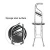 Folding Walking Hand Stick Stool Elderly Stainless Steel Four Leg Thickening Walking Cane