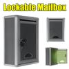 Outdoor Security Locking Mailbox Letter Box Suggestion Box Newspaper Mail Letter Post Home Garden Aluminum Alloy Mailbox