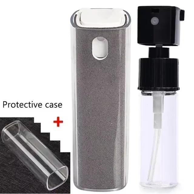 2 in 1 Touch Screen Mini Screen Cleaner Spray Empty Bottle Set Dust Remover Polish Cleaning Tools for Phone Laptop Cleaning Kit