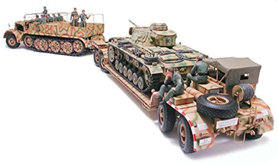 Tamiya Military Miniature Series 246 German Army Heavy Tank Transporter Plastic Model 35246 1/35 No. 18-Ton Half-Track