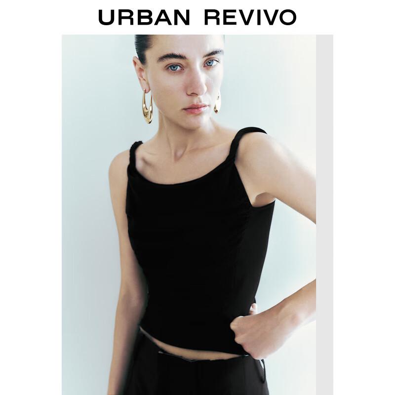 UR Women's Pleated Twisted Strap Sleeveless Knit Top
