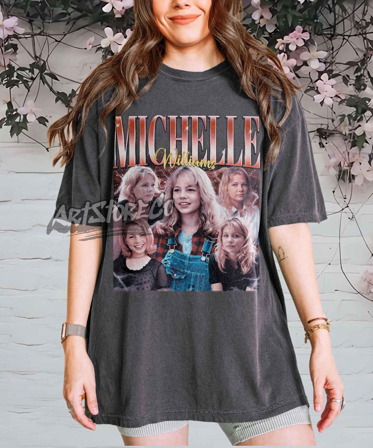 Michelle Williams Retro Portrait T-Shirt, Vintage Inspired Graphic Tee S