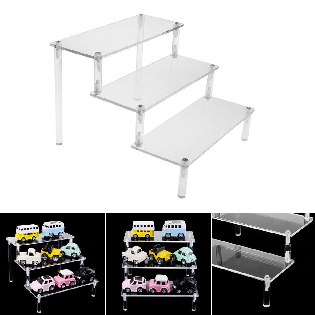 Acrylic Display Rack, Tiered Holder Riser Tier Holder, for Desktop