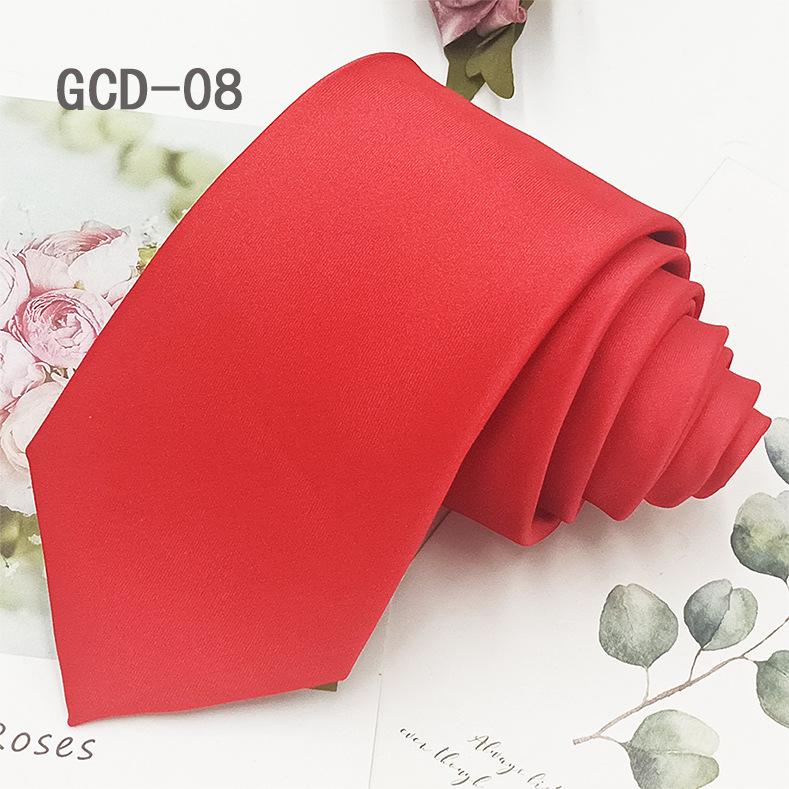 High-Density Yarn-Dyed Black Polyester Silk Tie - 8cm, Formal & Casual