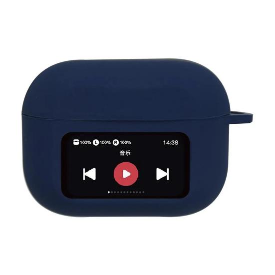 Bluetooth-compatible Earbud Silicone Case for AirPods Shockproof Wireless Earphone Charging Case Cover with Screen Headphone Protective Shell Sleeve