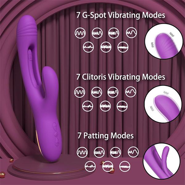 3-in-1 Female Vacuum Vibrator G-Spot Slap Clit Vibrator Sex Toy For Female
