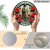 2D Flat Retro Industrial Style Aluminum Metal Wreath Round Sign, World War I Lest We Forget Soldier Poppy Metal Sign, Decoration Plaque, Retro Wall