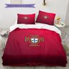 Portugal National Football Team Pattern Bedding,Quilt Set Quilt Cover Pillowcase Home Birthday Gift(1 * duvet cover + 2 * pillowcase, without core)