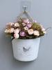 Panier à Suspendre Mural pour Fleurs Intérieur Extérieur Pot de Fleurs Décoratif Rustique Vase Ornement de Paysage Plante Verte en Pot Balcon Maison