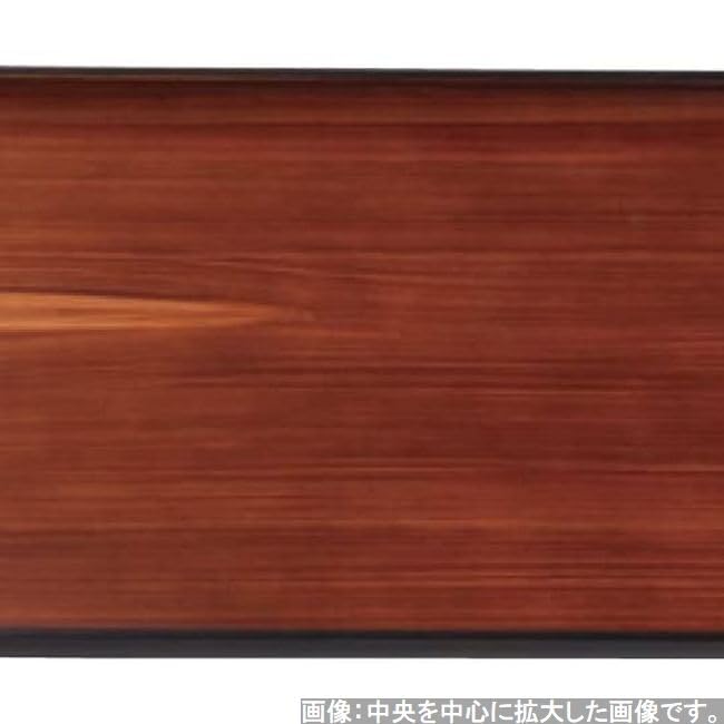 Made in Teak Wood Fugen Small x 34cm x J-kitchens Placemat/Tray, Japan, Elegant, 6-Shaku (1.5 ft) Long, Grain, Lacquer, Lightweight, (48.5cm 2.9cm)