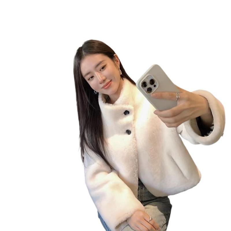 New Imitation Mink Fleece Fur Integrated Autumn and Winter Thickened Small Short Fur Fur Jacket Women's Clothing