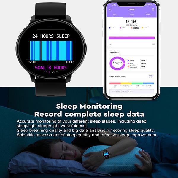 NORTH EDGE NL12 Cvičebné stopky Monitorování krevního tlaku Ovládání hudby Hodinky s dotykovou obrazovkou a měřením srdeční frekvence v reálném čase