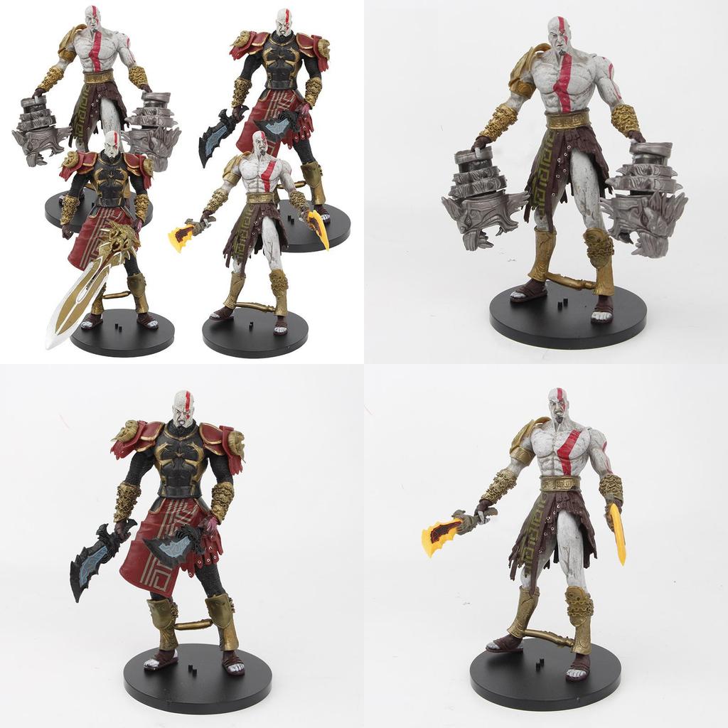 God Of War Kratosfigure Pvc Poseable Model With Fire Effect For Collectors