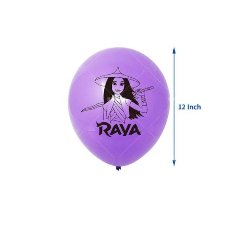 Raya And The Last Dragon Kids Party Decor Set With Balloons For Birthday Celebration