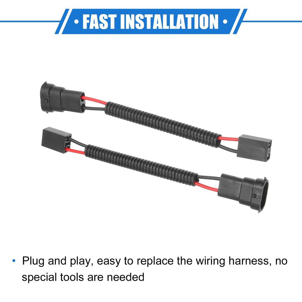 A ABSOPRO Headlight Socket Extension Conversion Wire Harness Fog Lamp Bulb Socket Socket Adapter