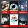 Outdoor Solar Camping Light High Power Work Light LED Flashlight Emergency Power Bank Tent Hanging Lamp Lantern Rechargeable