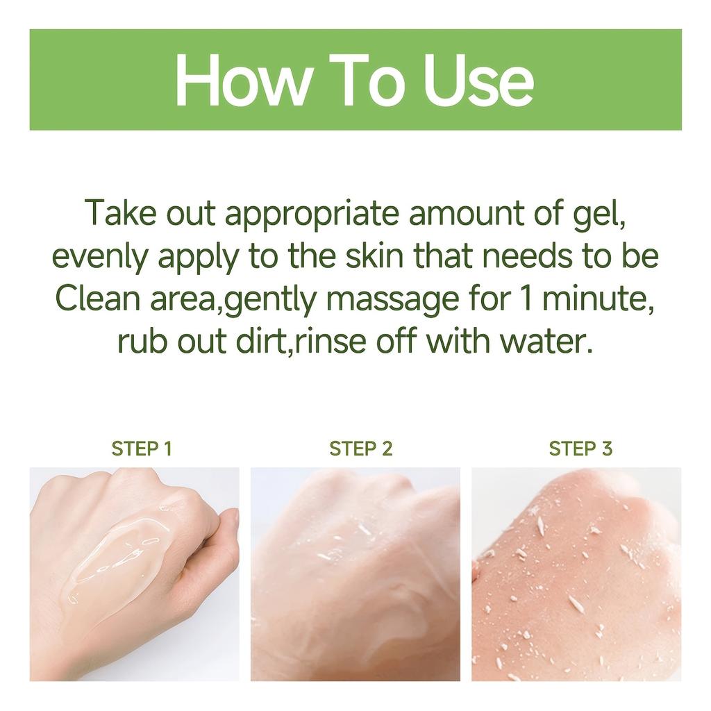 100g Amandelzuur Exfoliërende Reinigende Scrub Gel, Milde Gezichts Peeling Reiniger, Diepe Reiniging Poriën Verzorging, Gladde & Stralende Huid