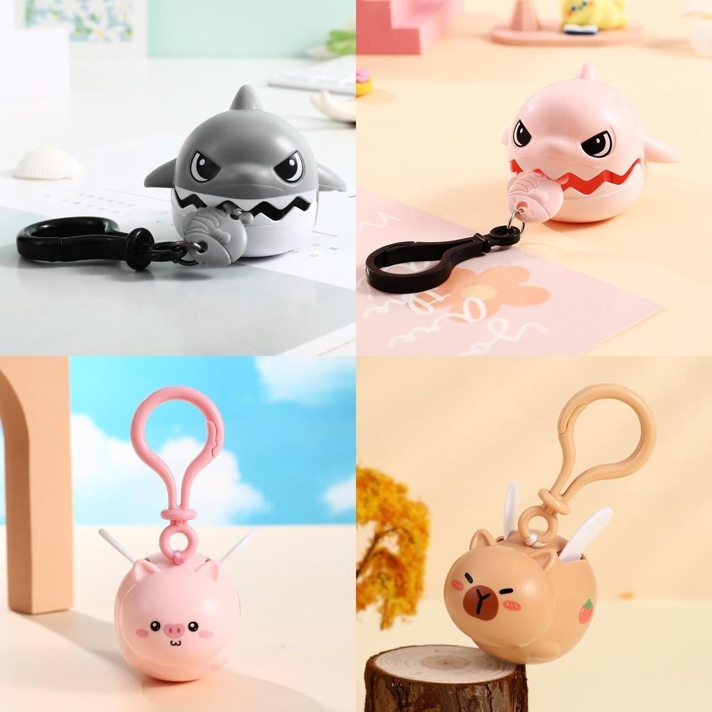 Adorable Cartoon Shark Keychain Toy Cute Stress Relief Gift For Couples And Kids