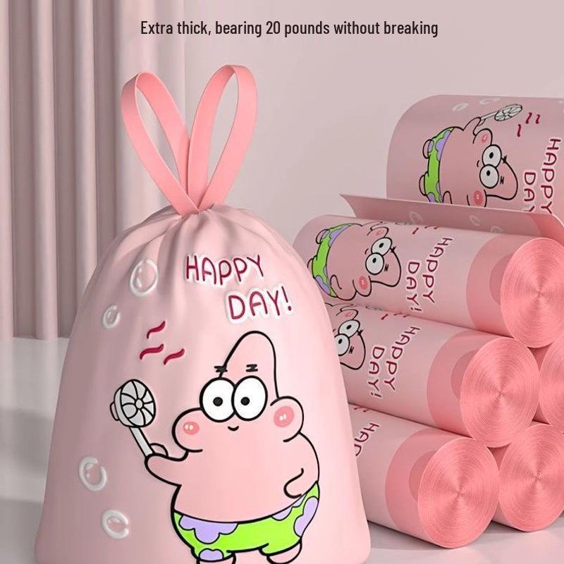 Mugwort Mosquito-Repellent Tear-Free Trash Bag with Drawstring – Extra Thick for Dormitory and Kitchen