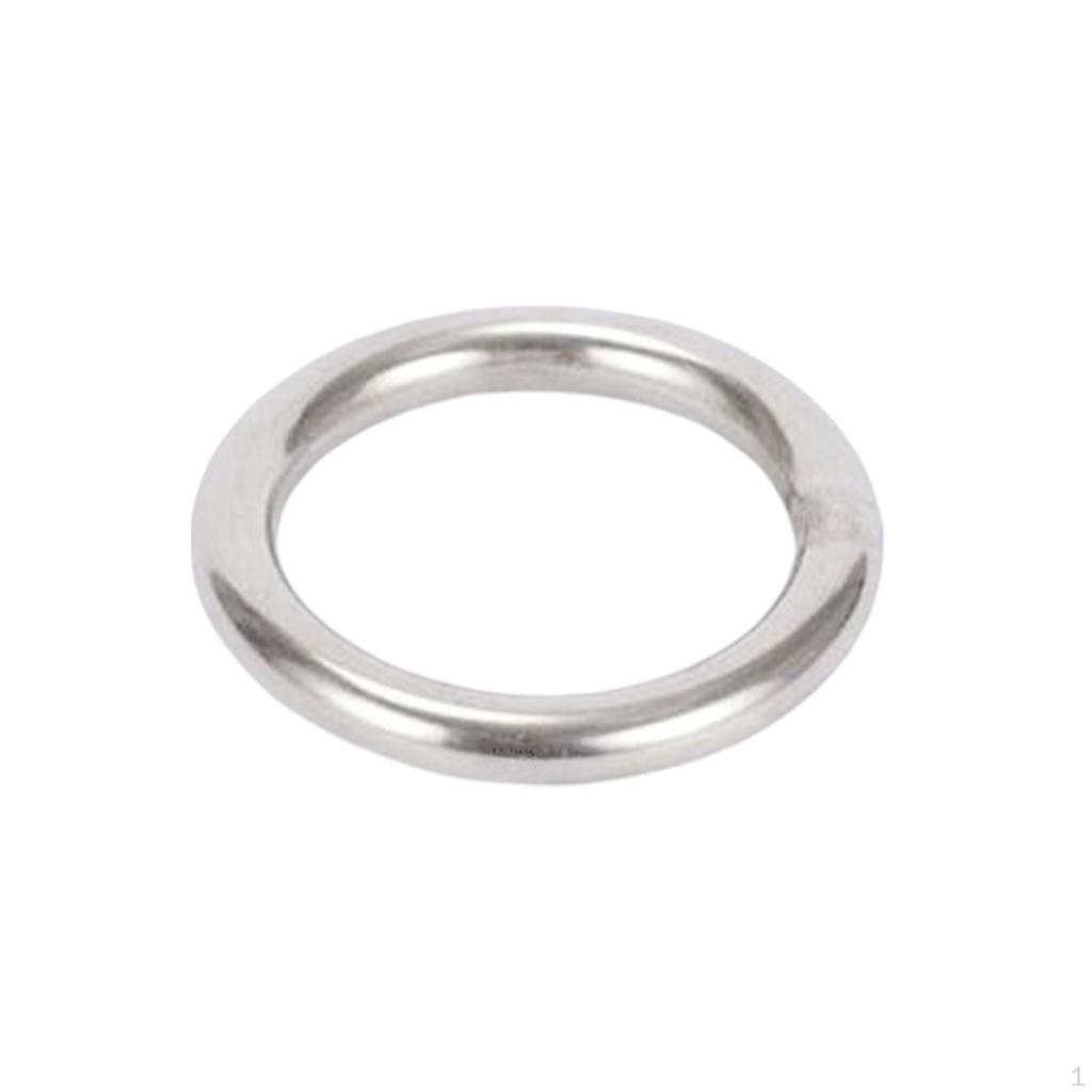 10 Pieces Multi Purpose Welded O Rings Keyring Hardware Stainless Steel for DIY Webbing Craft