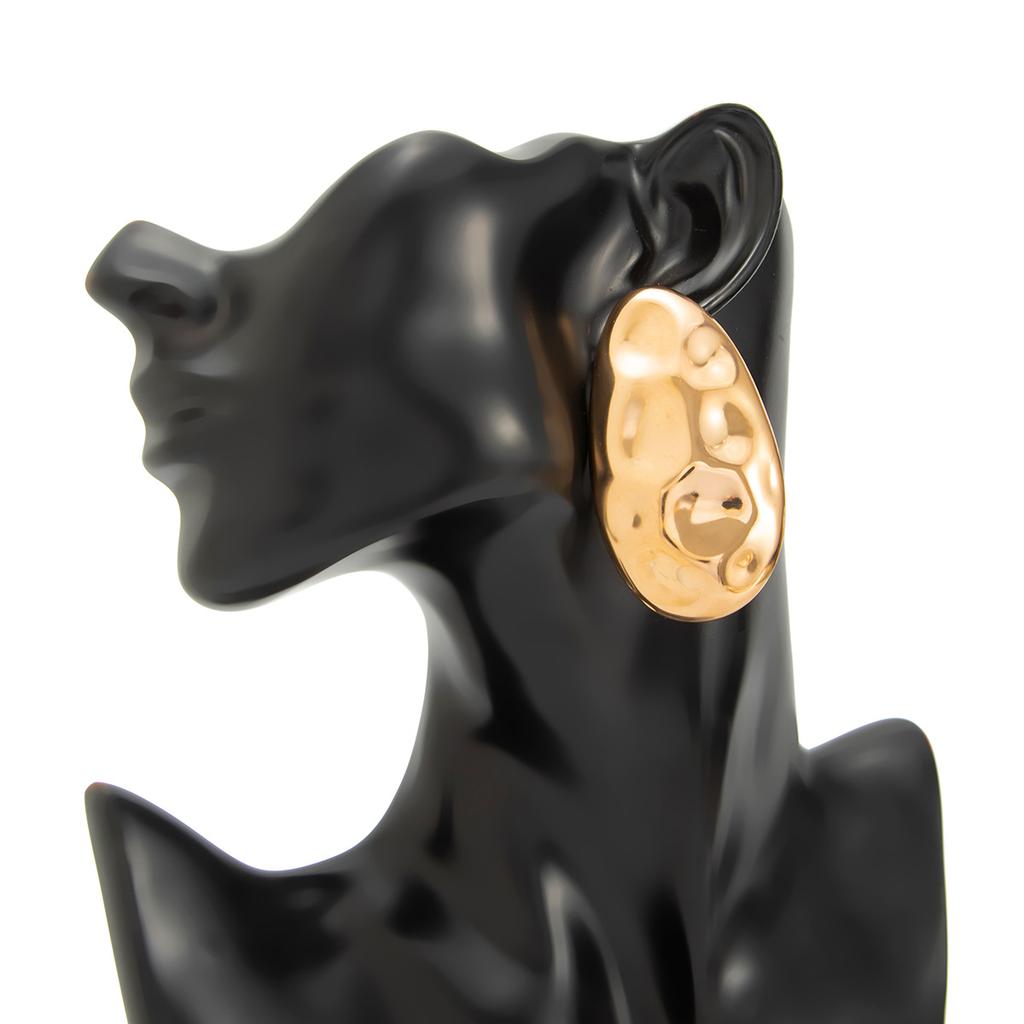 Exaggerated Personality, Smooth Folds, Earrings, Women's Irregular Geometry, Metal Earrings, Jewelry